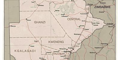 Nákvæmar kort af Botswana